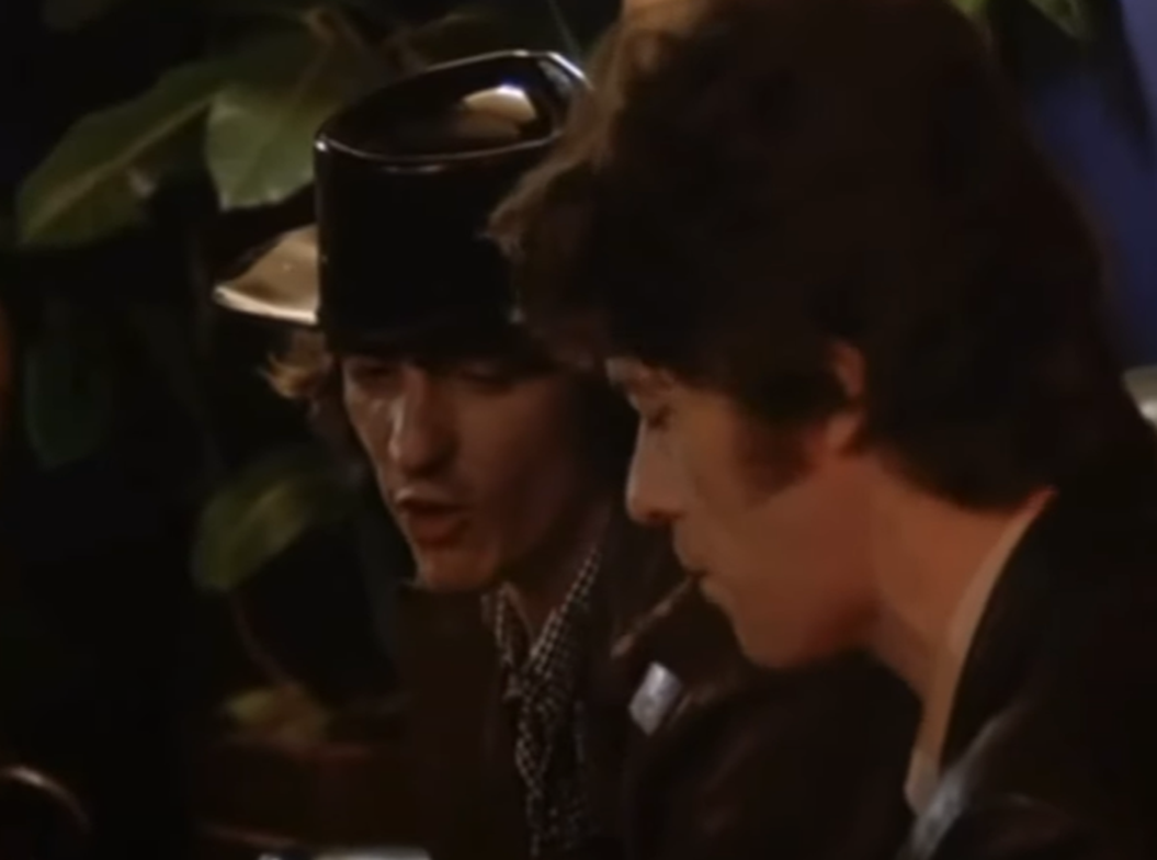 Screenshot of Rick Danko on stage from - The Last Waltz (1978)