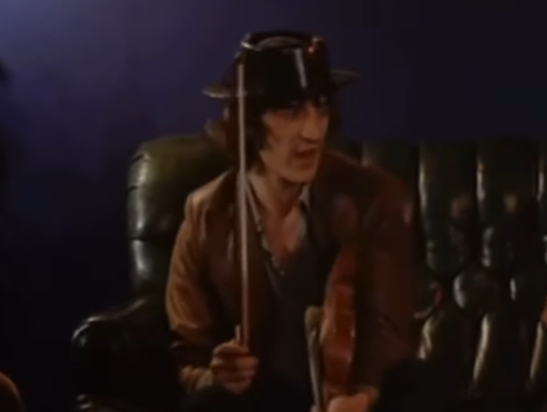 Screenshot of Rick Danko on stage from - The Last Waltz (1978)