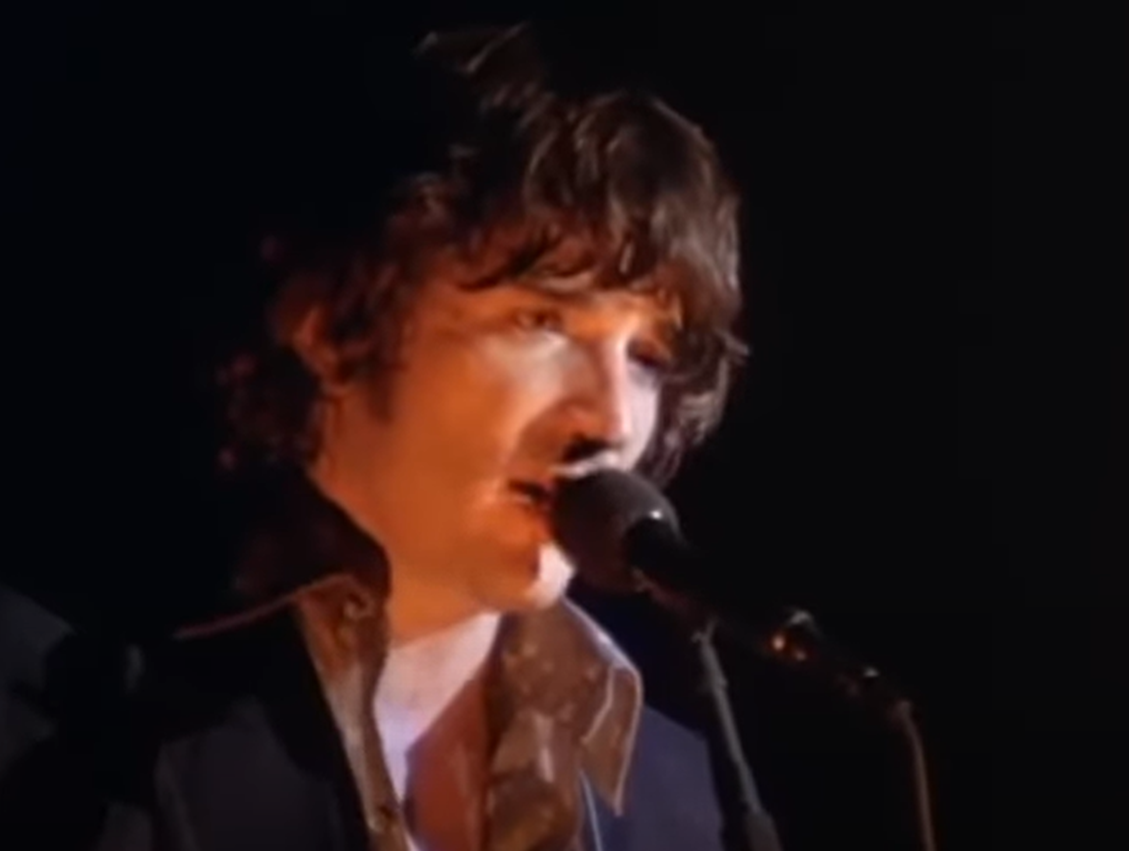 Screenshot of Rick Danko on stage from - The Last Waltz (1978)
