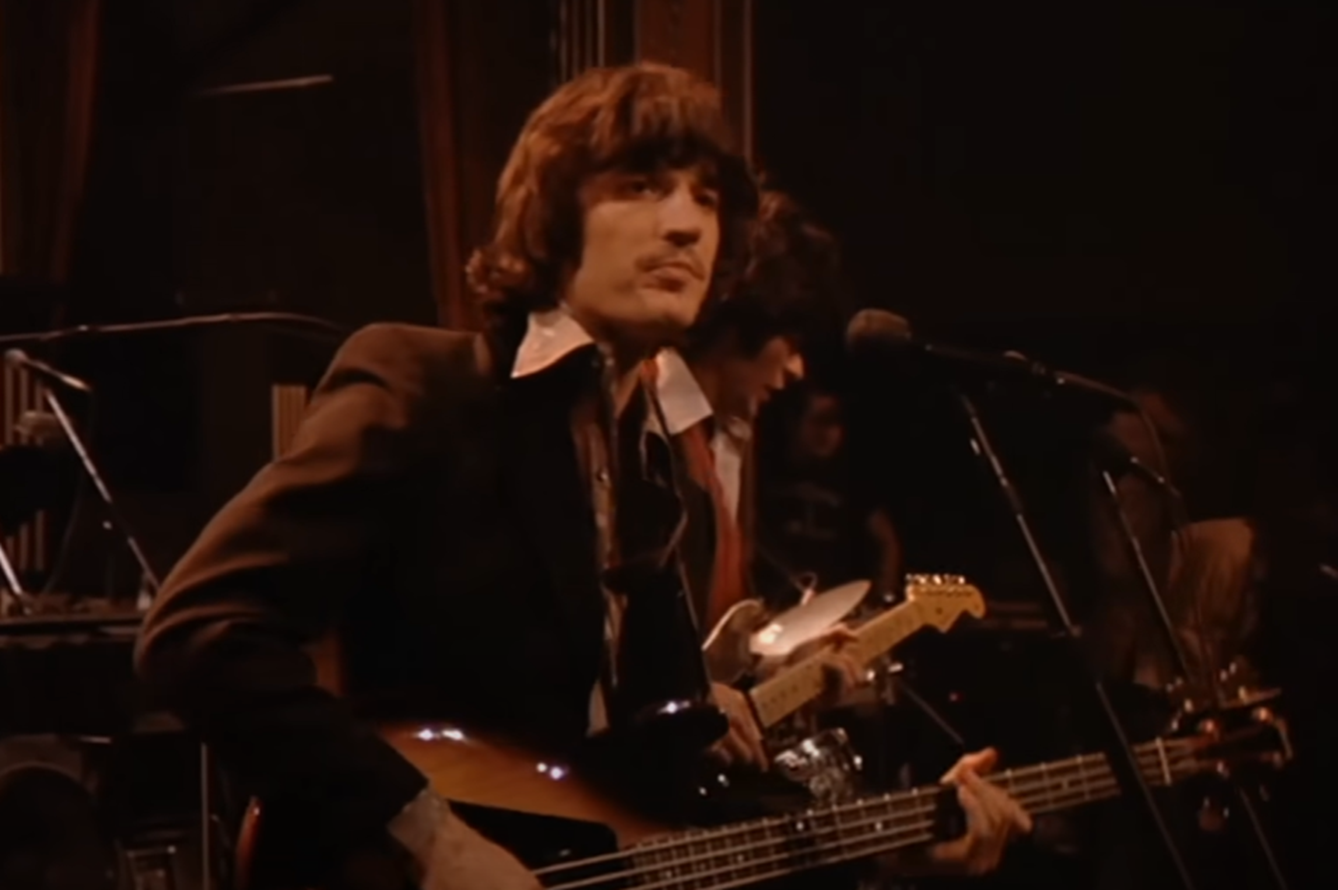 Screenshot of Rick Danko on stage from - The Last Waltz (1978)