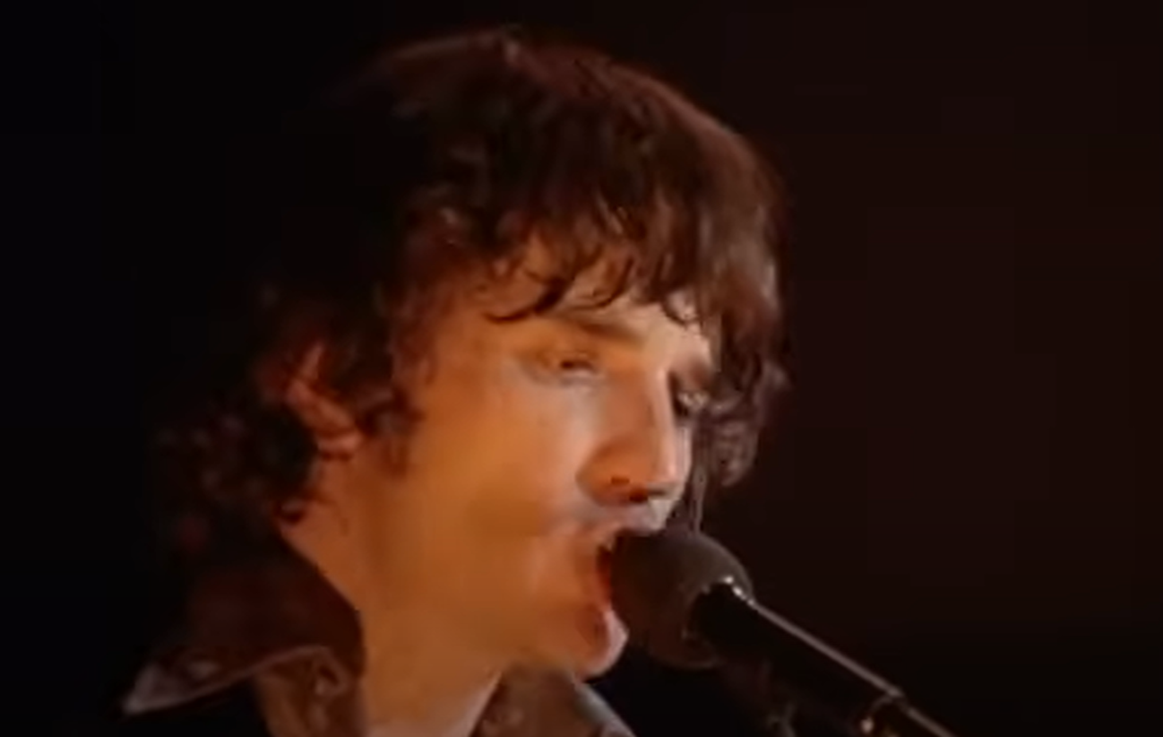 Screenshot of Rick Danko on stage from - The Last Waltz (1978)