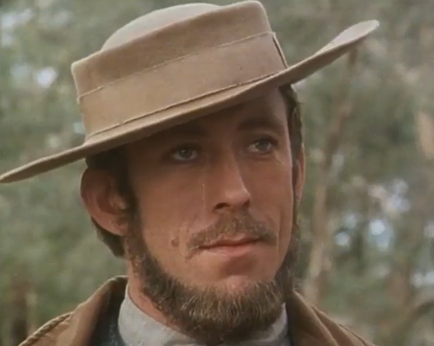 A visually captivating still taken from a pivotal moment in the television series The Last Outlaw (1980)