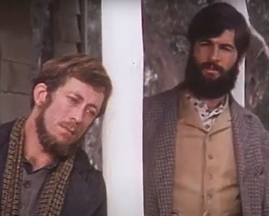 A visually captivating still taken from a pivotal moment in the television series The Last Outlaw (1980)