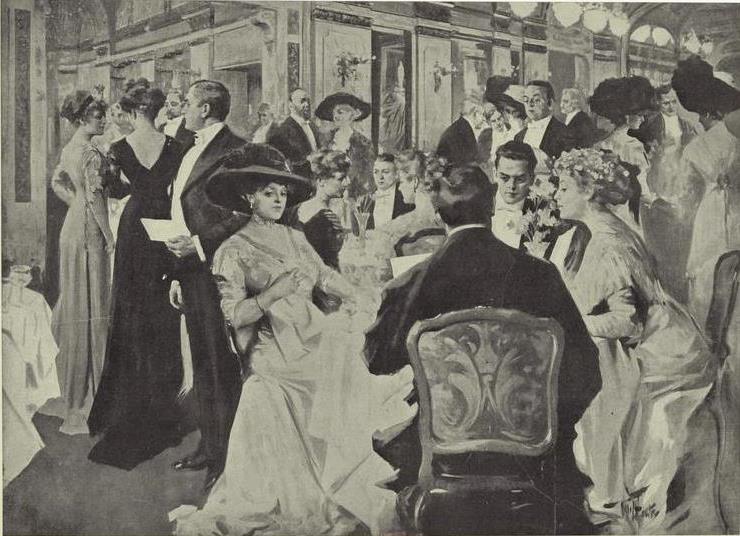 Dinner At The Hotel St. Regis, New York 1912