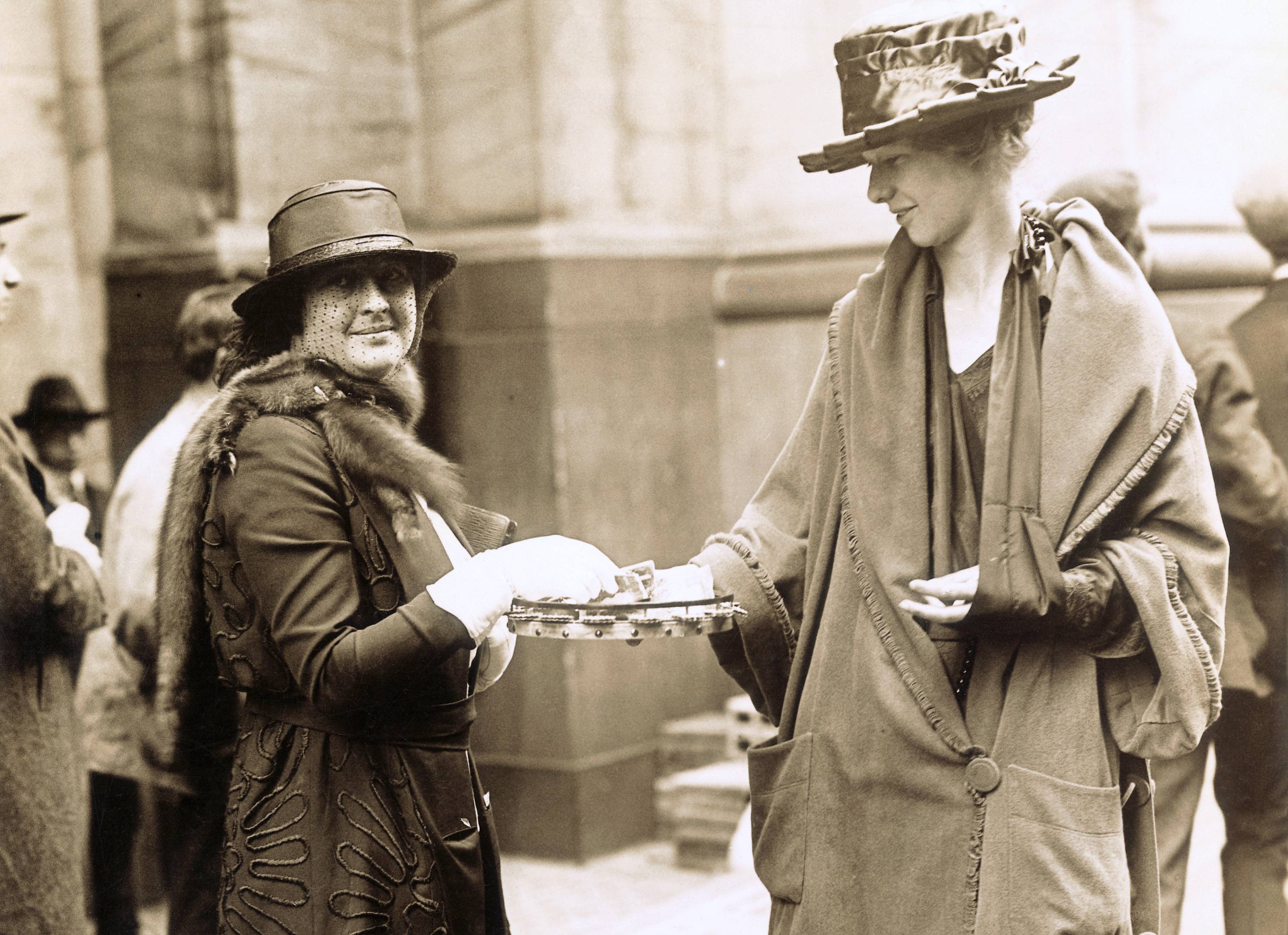 Helen Huntington Astor Collecting Money