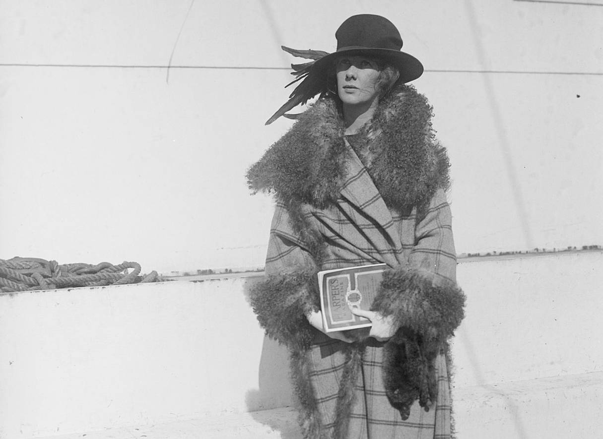 Helen Huntington Hull in a coat and a hat