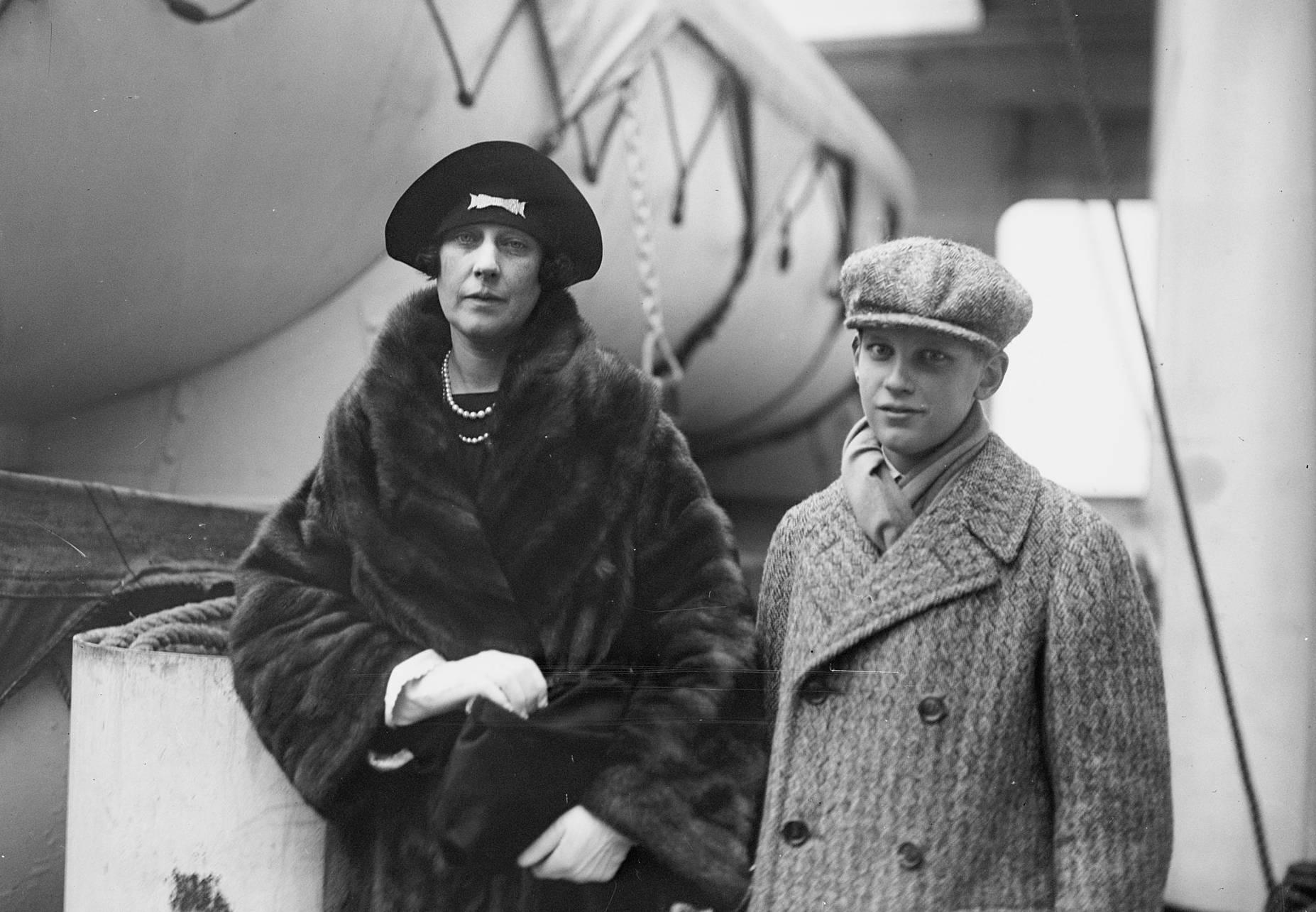 John Jacob Astor VI in coat and a hat