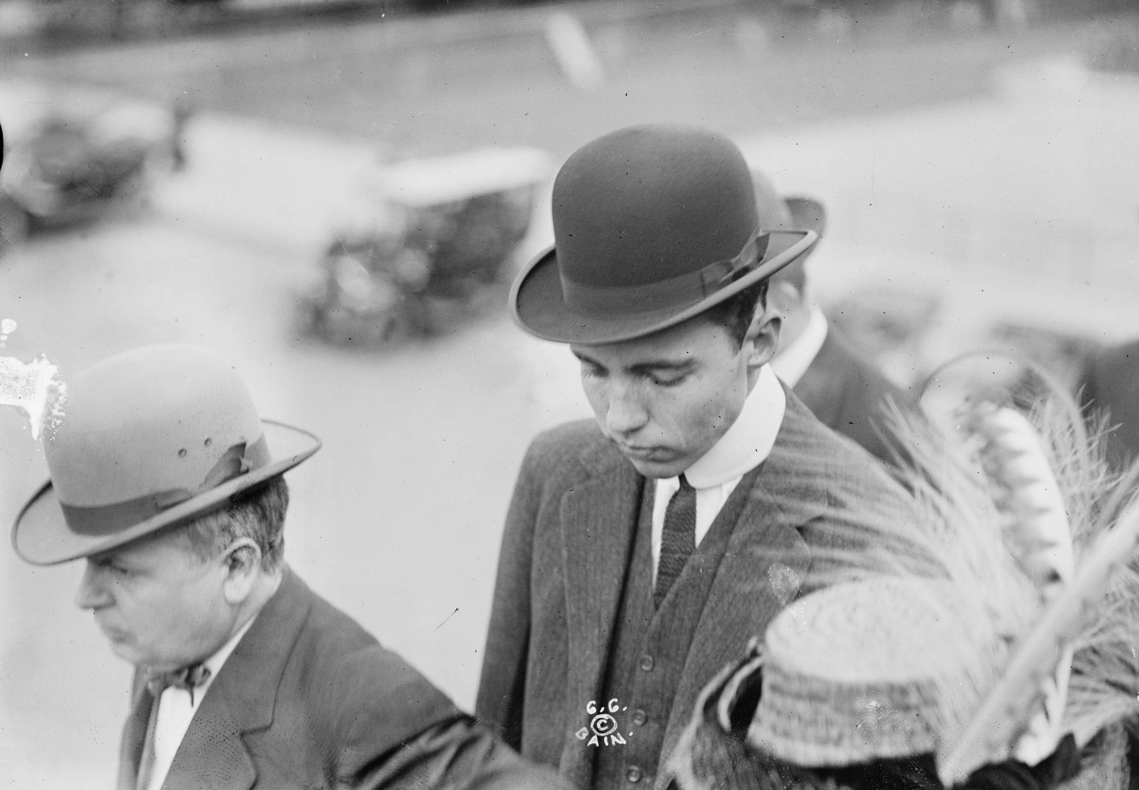 Vincent Astor in suit and a hat