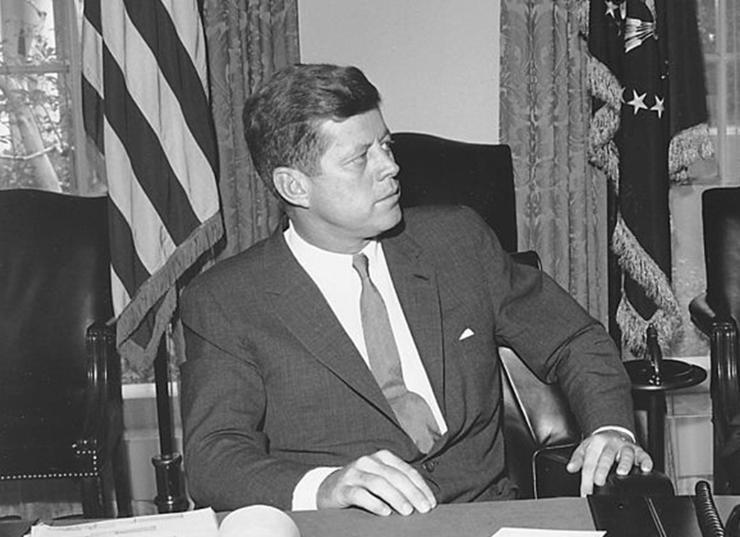 President Kennedy in Cabinet Room at White House - 1962