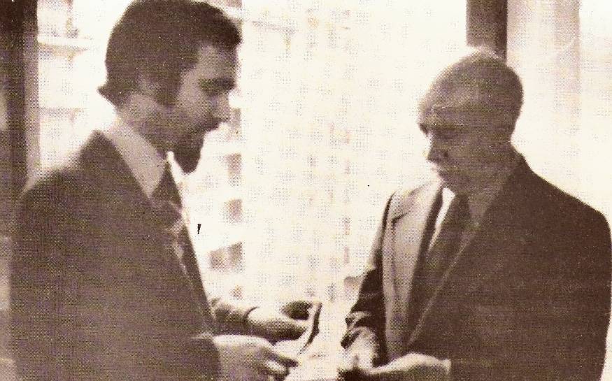 Antonio Las Heras (left) Spanish writer, with Charles Berlitz (right) American writer