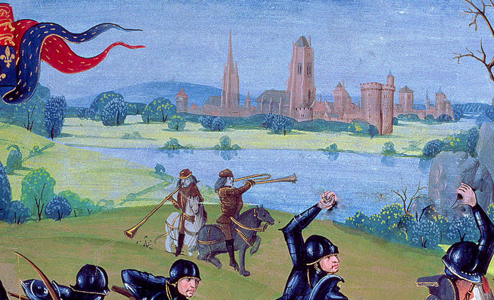 Miniature depicting the Battle of Agincourt