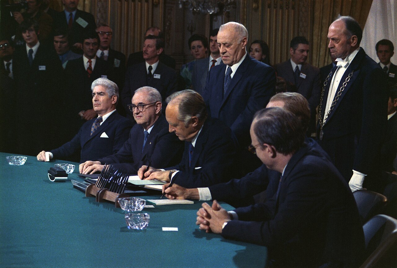 Signing the Paris Peace Accords, 27 January 1973
