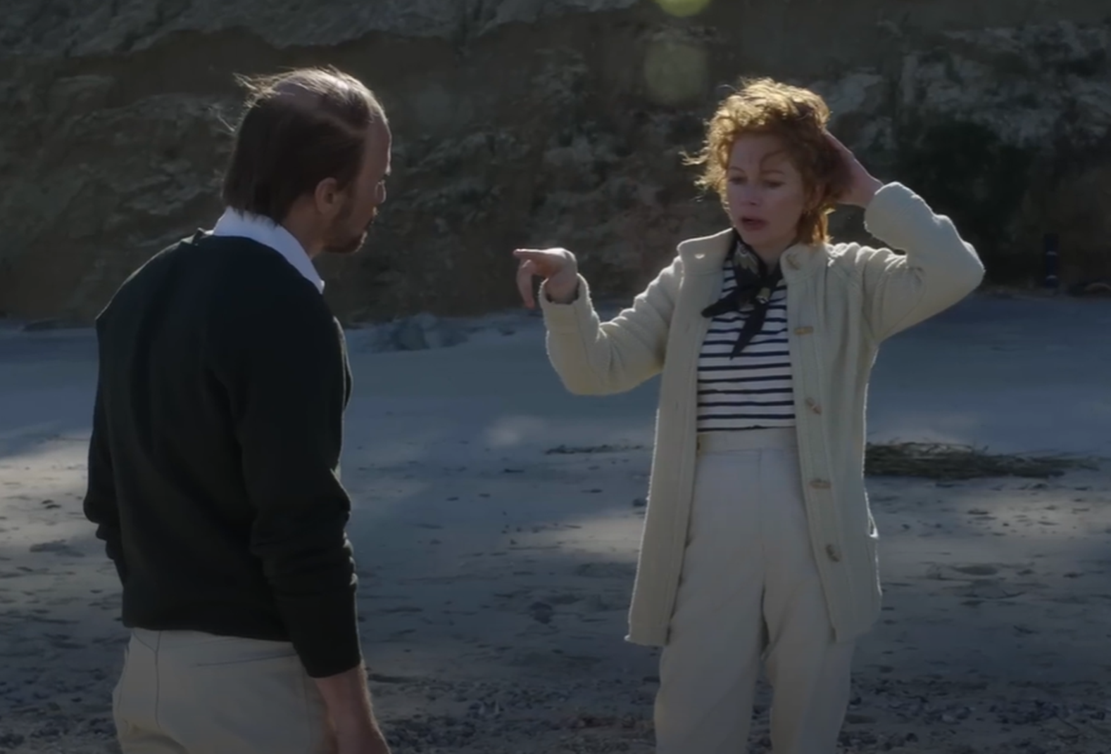Screenshot of Gwen Verdon (Michelle Williams) and Bob Fosse (Sam Rockwell) from - Fosse/Verdon (Tv Series 2019)