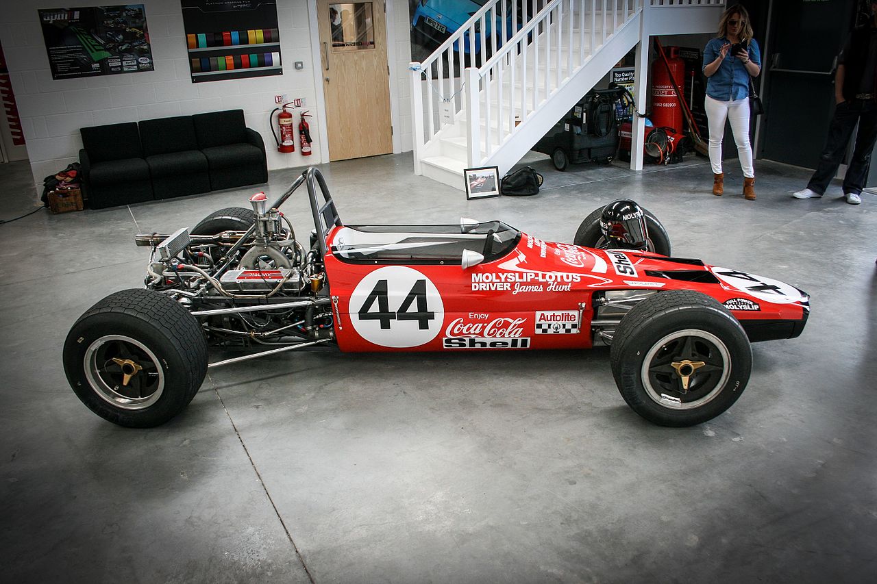 James Hunt 17th July 1970 winning Lotus 59