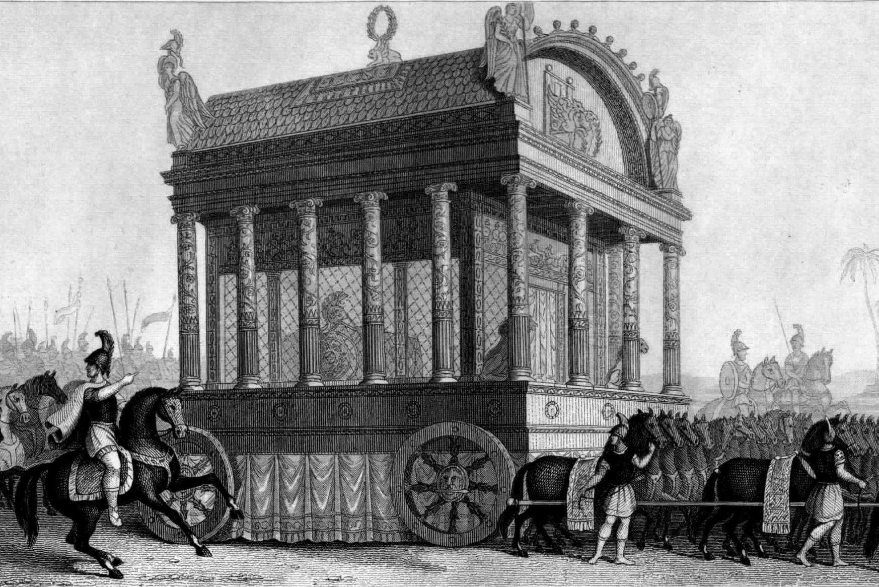 Mid-nineteenth century reconstruction of Alexander's catafalque