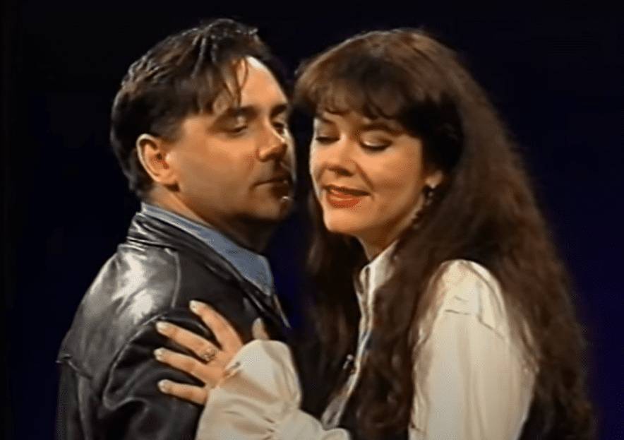 A visually captivating still taken from a pivotal moment in the television show Whose Line Is It Anyway? (1988-1999)