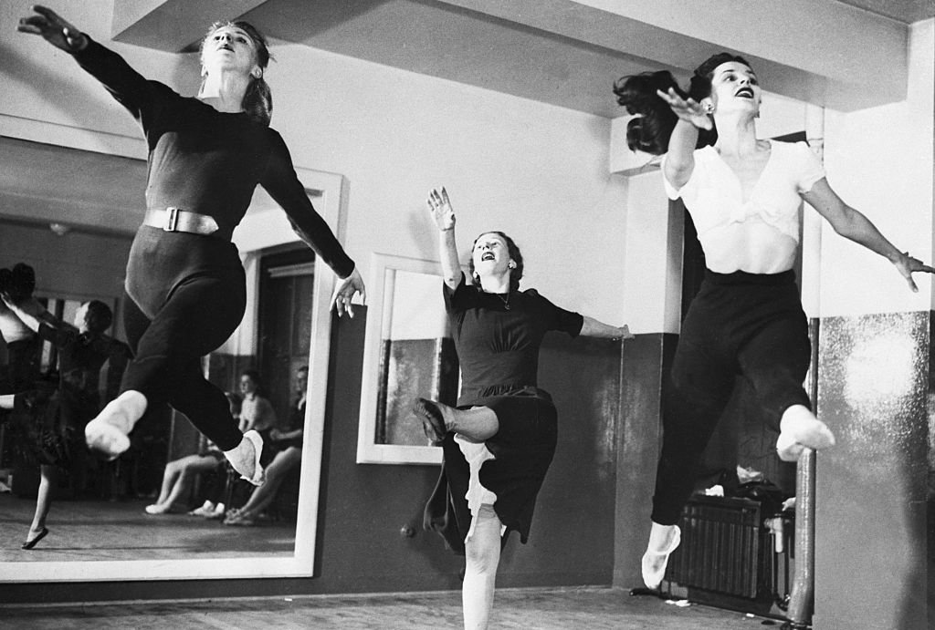 Agnes Demille Ballet Dancing With Two Dancers