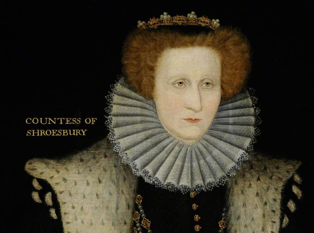 Bess Of Hardwick in black dress