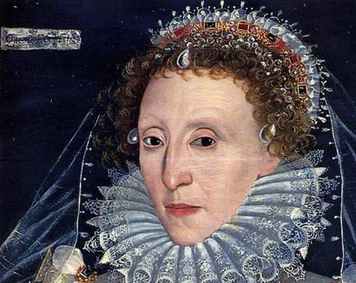 Elizabeth I Of England in white dress