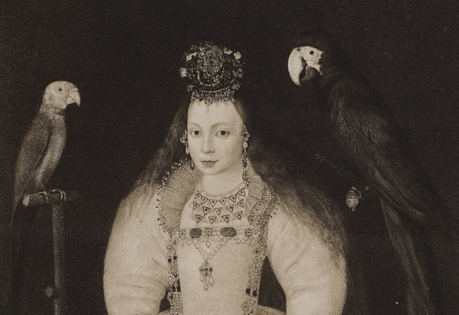 Lady Arabella Stuart wearing light colored dress