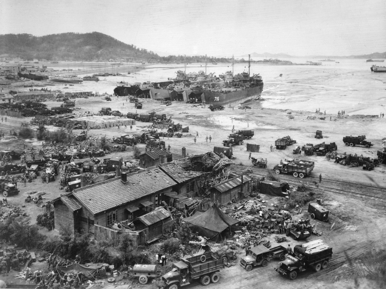 American forces land in Inchon harbor