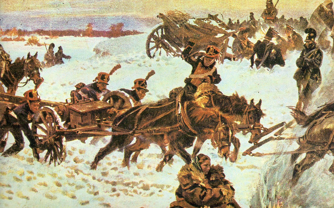 The passage of the Great Army across the Berezina in 1812