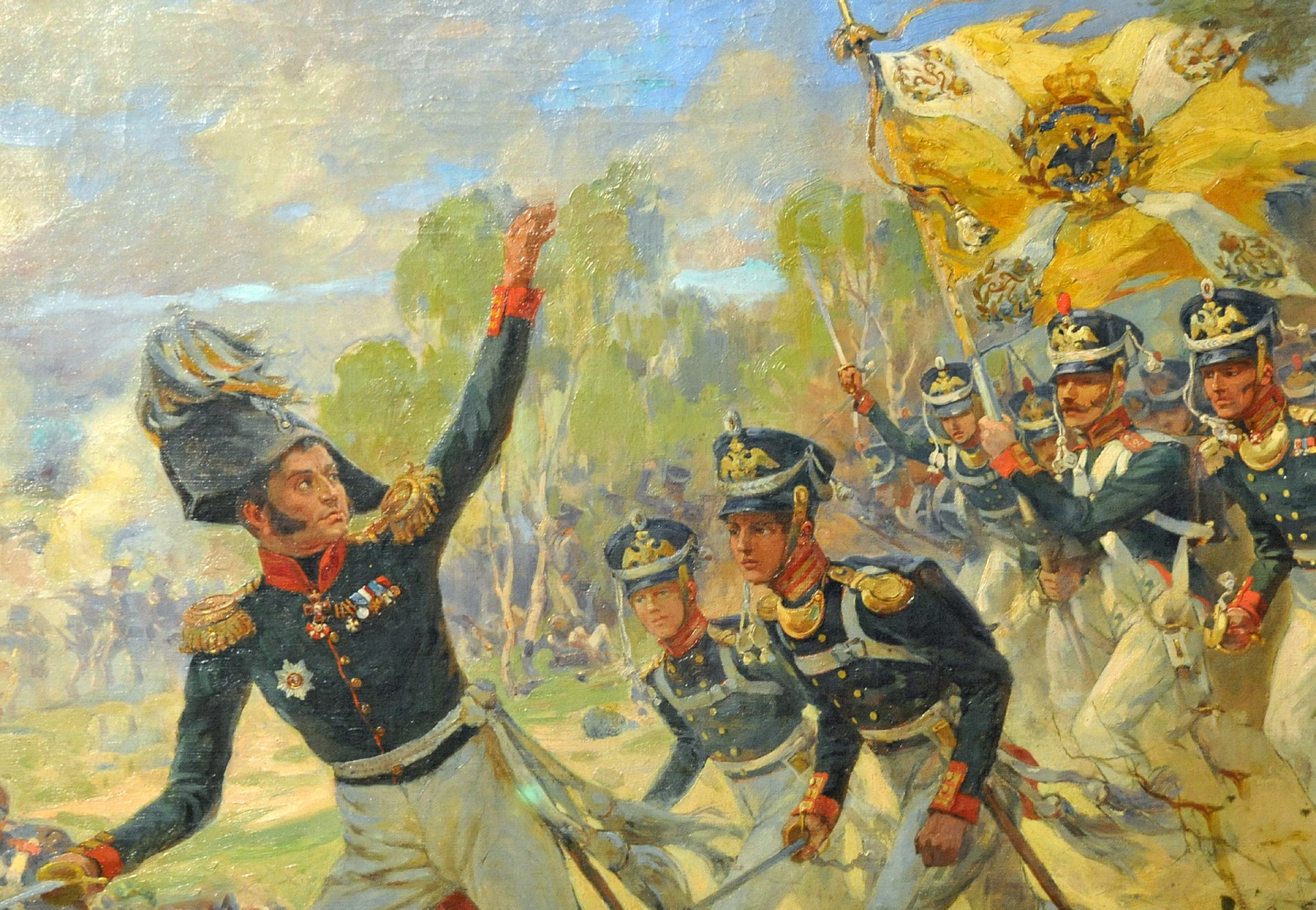 Painting of the battle at Borodino