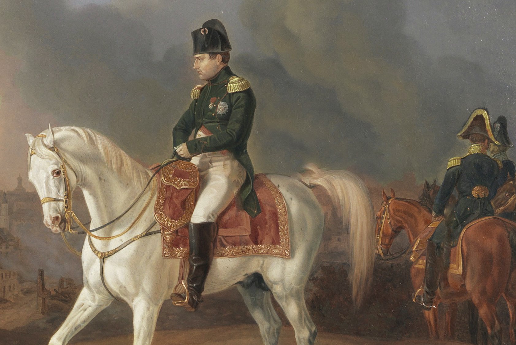Napoleon before burning Smolensk