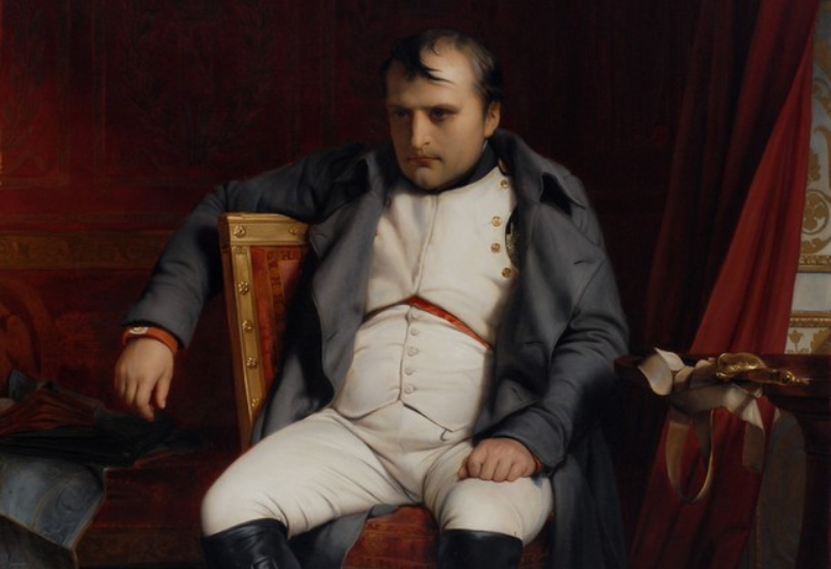 Napoleon after his abdication in Fontainebleau