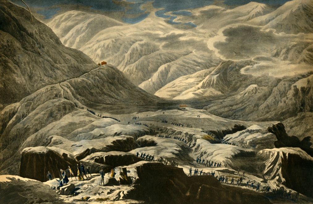 The French army crossing the St Bernard Pass