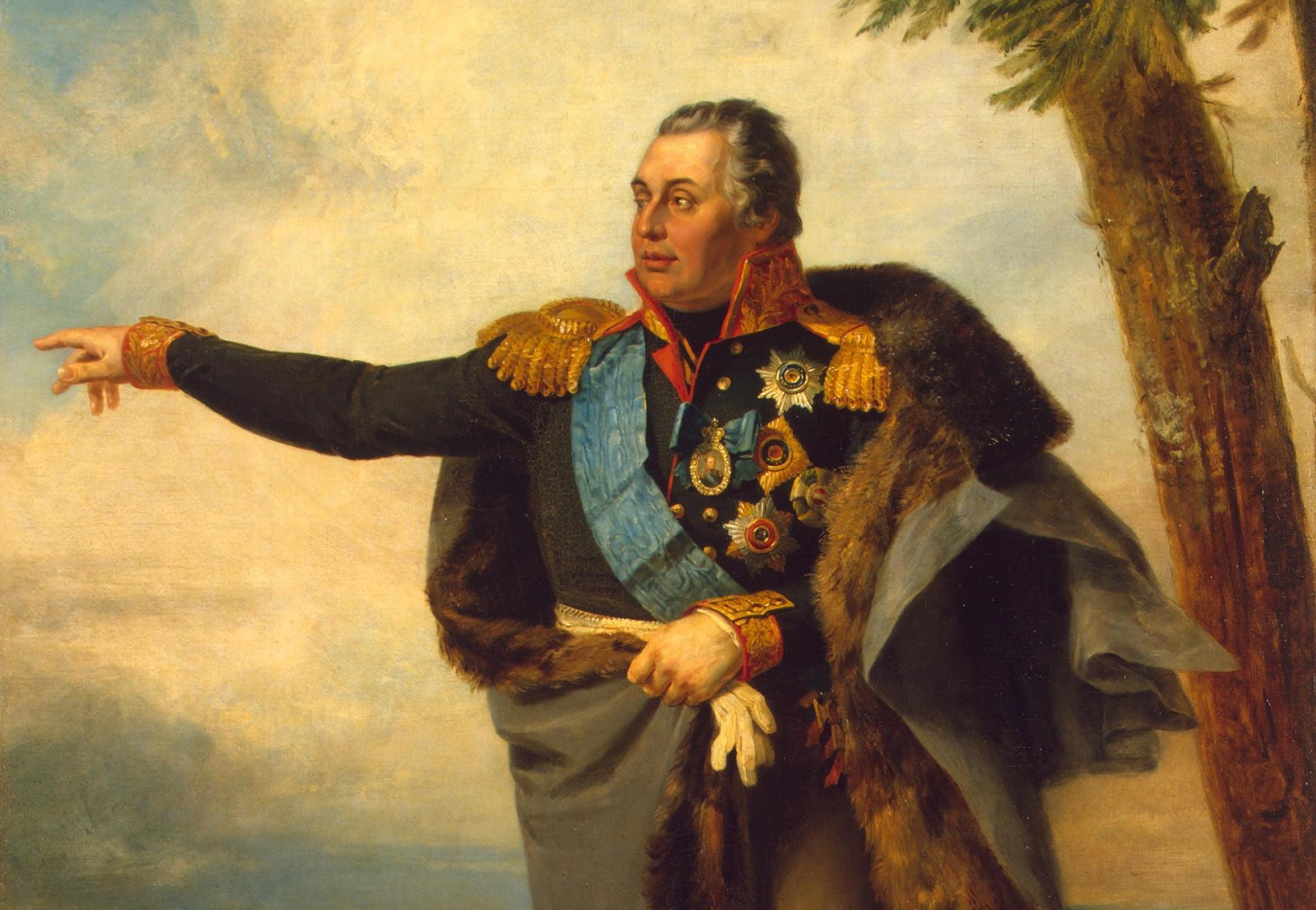 Portrait of Mikhail Kutuzov in winter