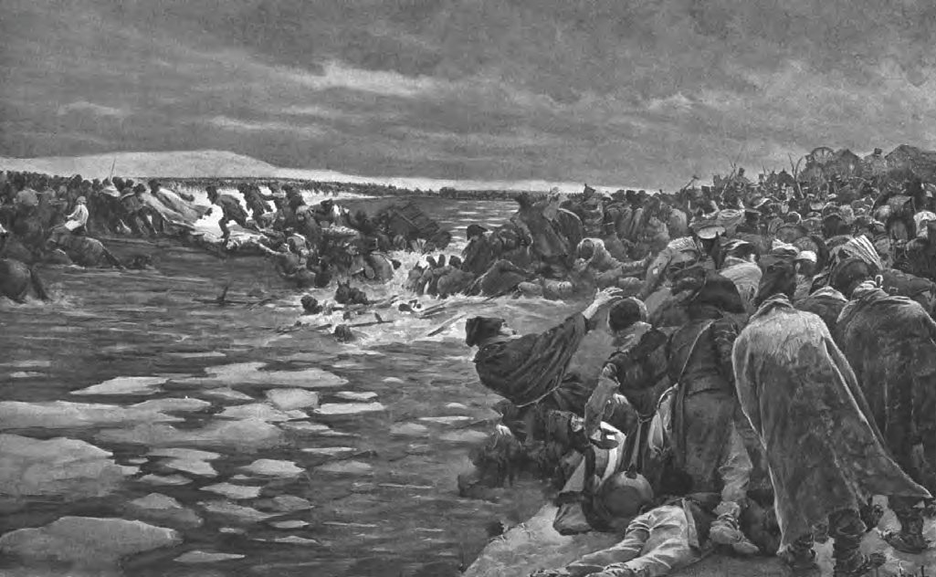 Fugitives of the Grande Armée crossing the Berezina
