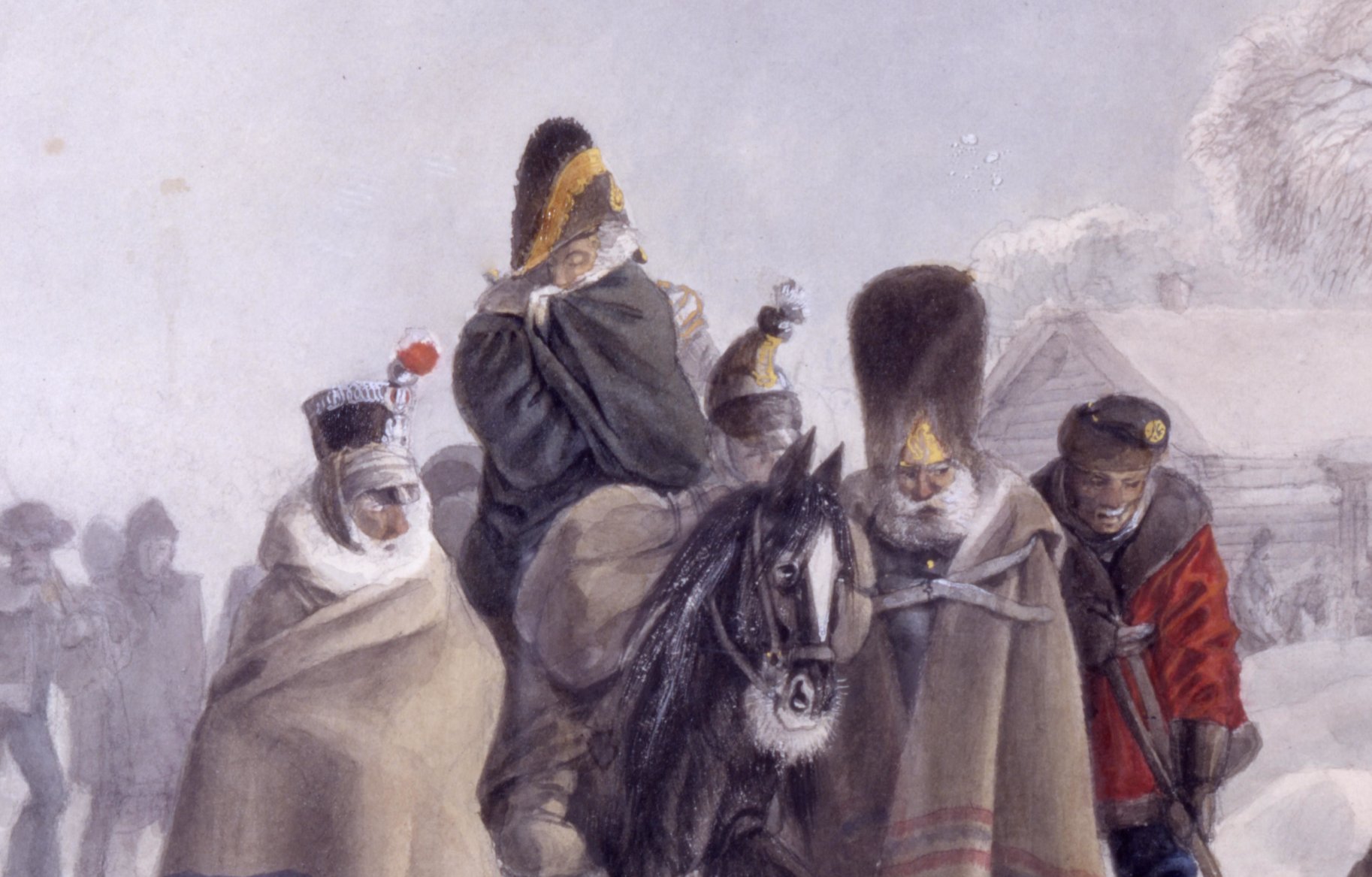 The remnants of the Grande Armée during the retreat