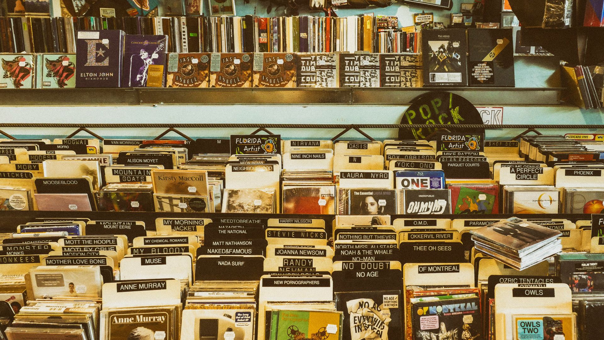 assorted-title books on display