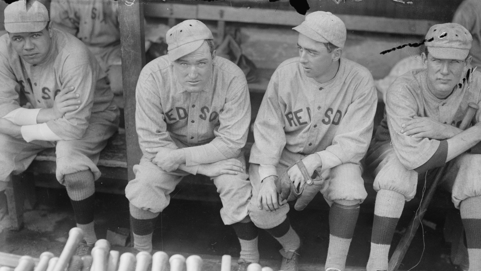 File:Babe Ruth, Bill Carrigan, Jack Barry, & Vean Gregg, Boston AL (baseball) LCCN2014700016.jpg
