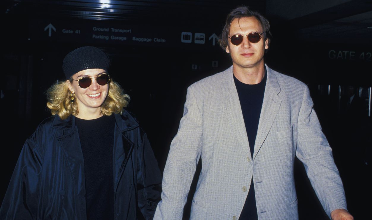 Gettyimages - 105798749, Liam Neeson and Natasha Richardson Depart for New York City Natasha Richardson and Liam Neeson during Liam Neeson and Natasha Richardson Depart for New York City at Los Angeles International Airport in Los Angeles, California, United States.