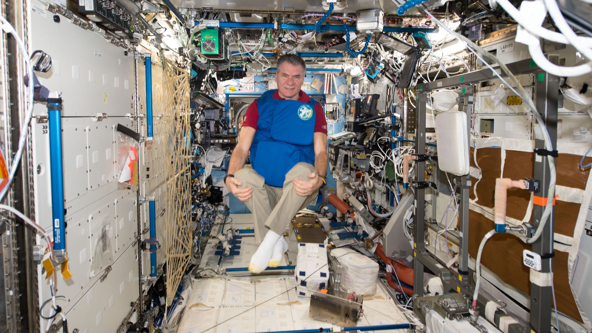 File:ISS-53 Paolo Nespoli tests a personal radiation shielding garment inside the Destiny lab.jpg