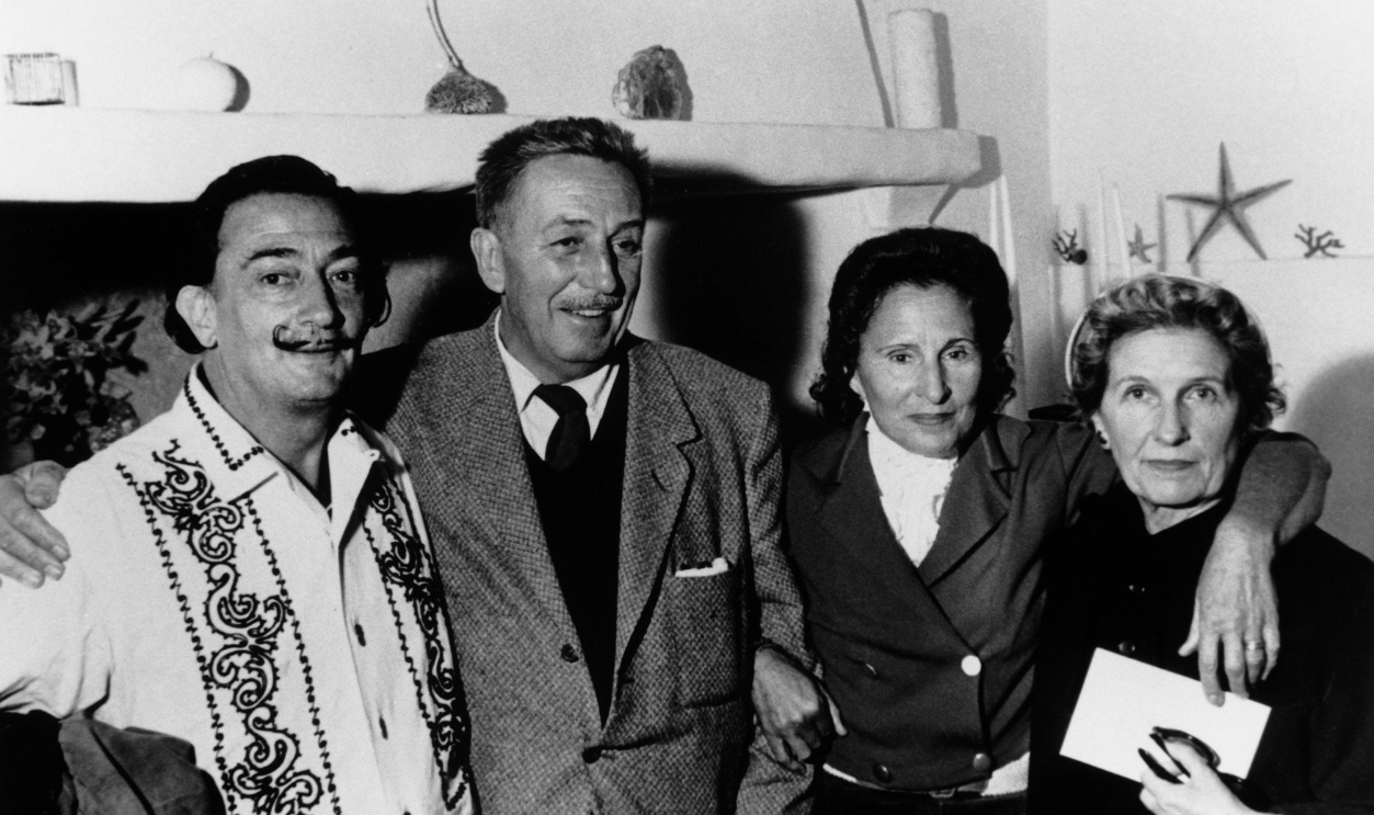 Walt Disney With Dali In 1957