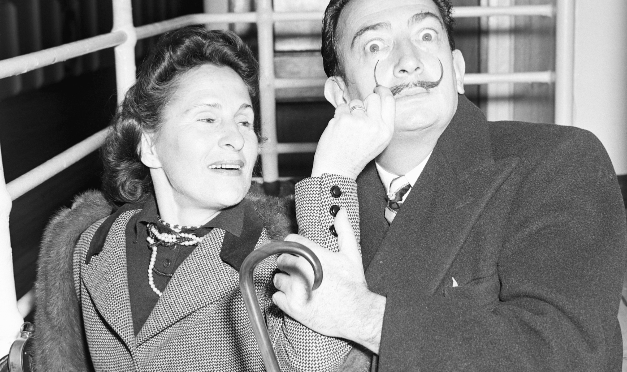 Gala Dali Twirling Salvador's Mustache