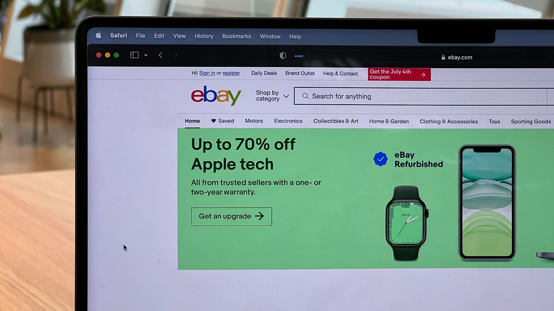 a screen with a message on it