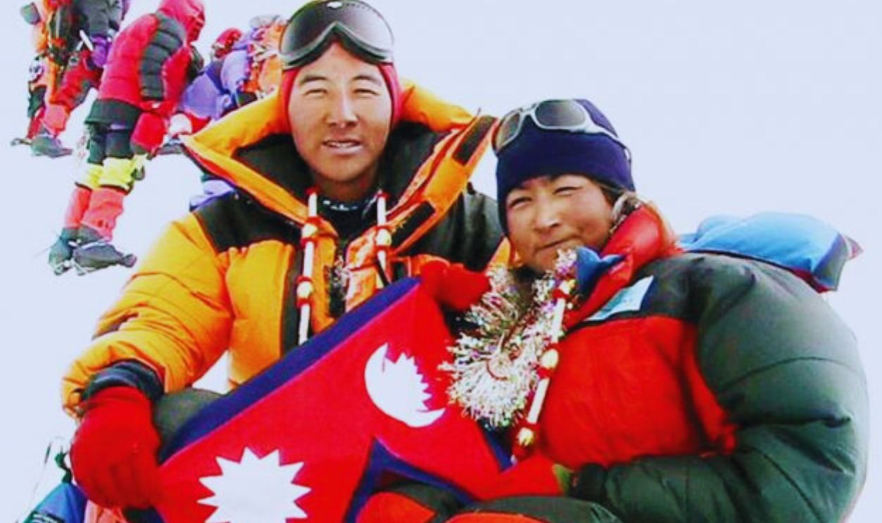Moni Mulepati and Pem Dorjee Sherpa