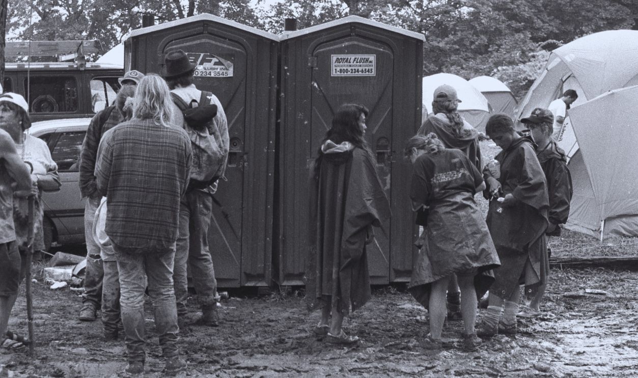 Gettyimages - 1222822059, Concert Fans Standing In Mud At Woodstock 94
