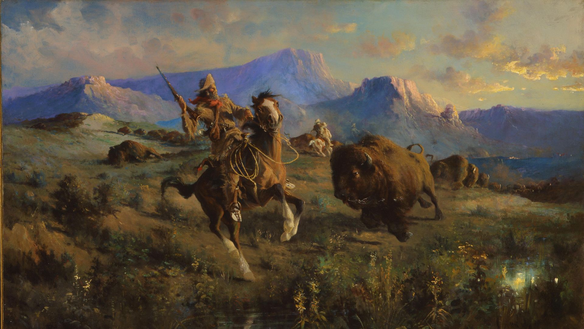 File:Edgar Samuel Paxson - Buffalo Hunt.jpg
