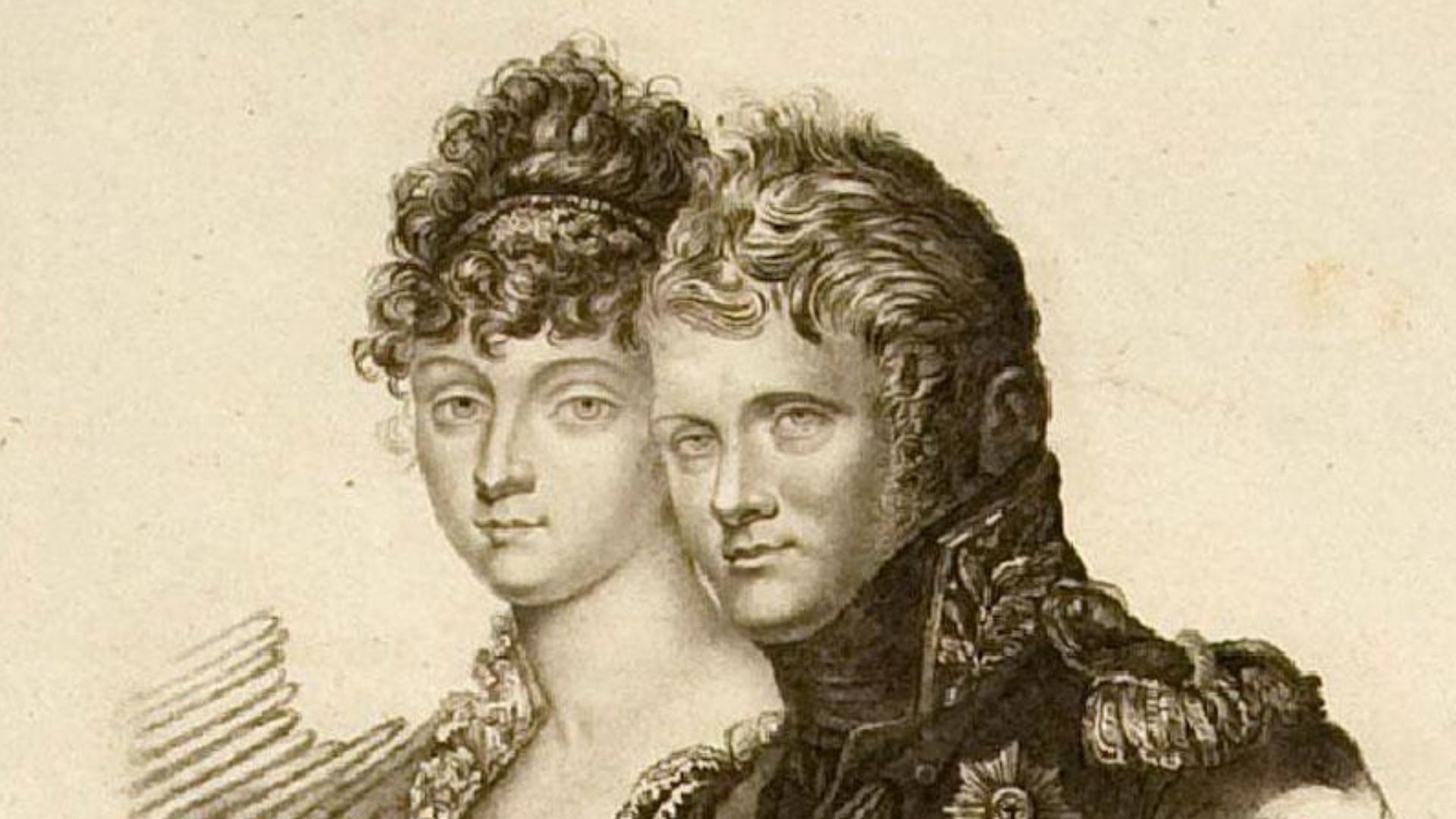 File:Alexander I with wife by anonym after Sant-Auben (after 1807).jpg