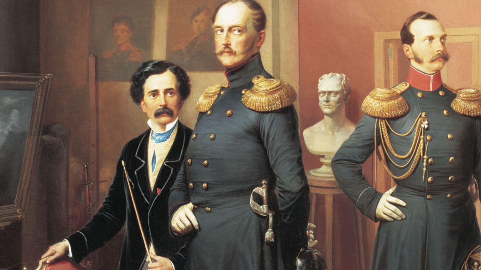 File:Bogdan Villevalde, Nicholas I of Russia and Alexander Nikolayevich in 1854.jpg