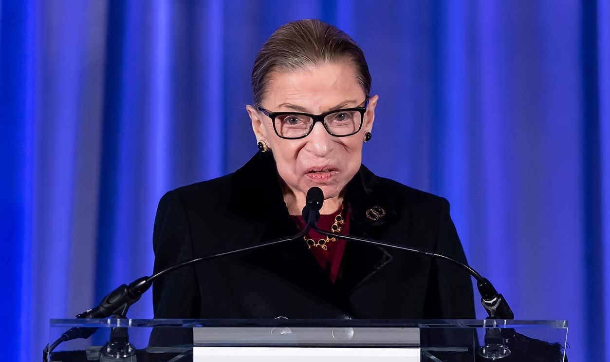 U.S. Supreme Court Justice Ruth Bader Ginsburg speaks on stage during her induction into The National Museum Of American Jewish History's Only In America Gallery at National Museum of American Jewish History on December 19, 2019 in Philadelphia, Pennsylvania.