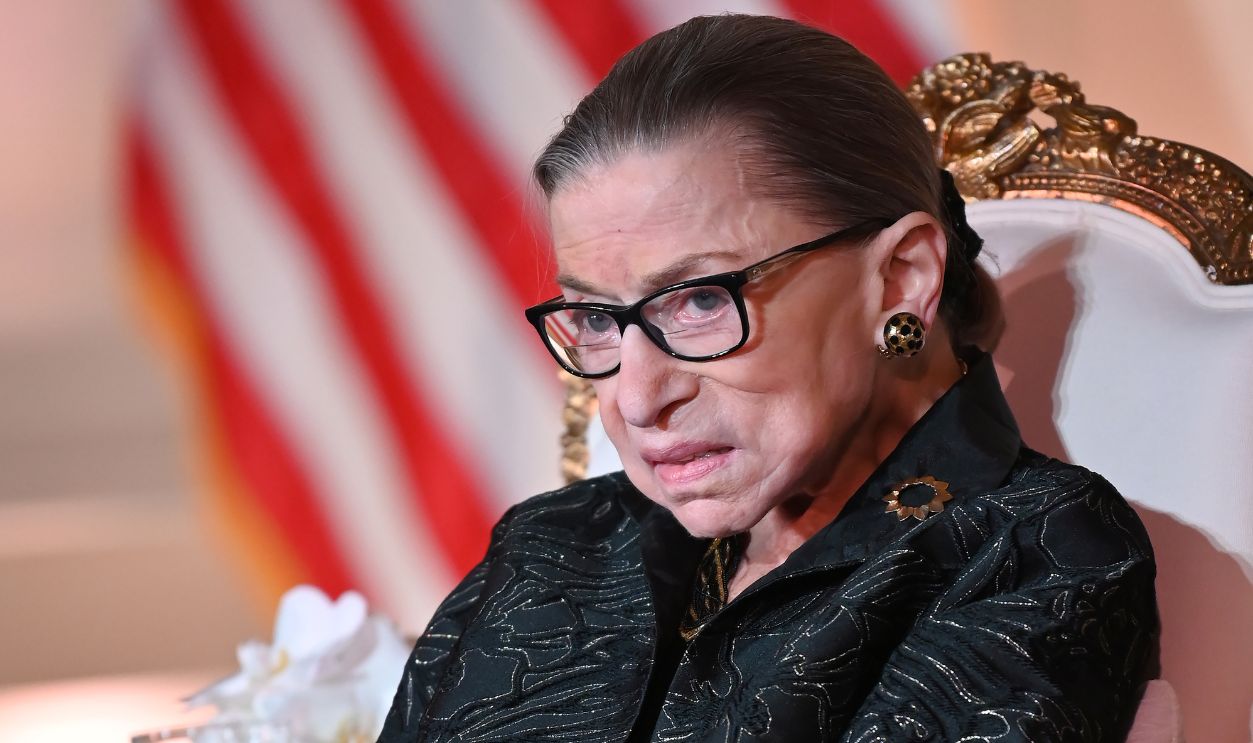 Supreme Court Justice Ruth Bader Ginsburg is seen as she presents the Justice Ruth Bader Ginsburg Inaugural Woman of Leadership Award to Agnes Gund at The Library of Congress on February 14, 2020 in Washington, DC.