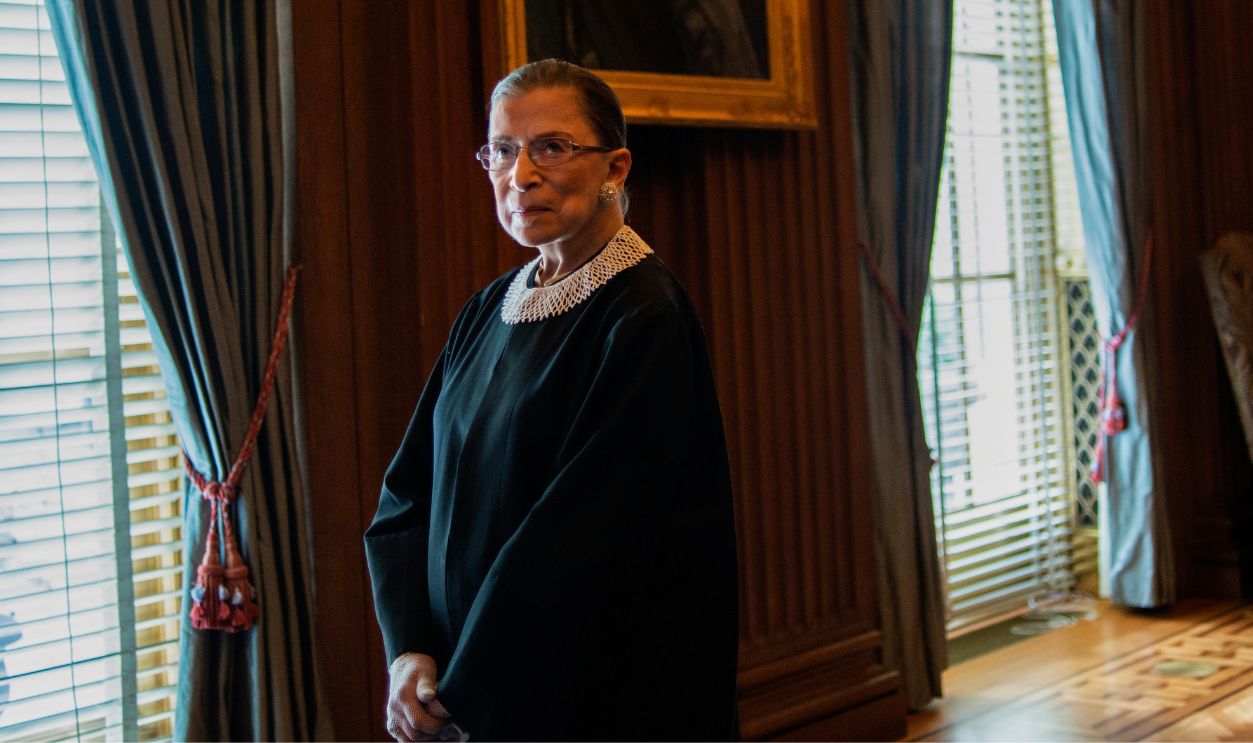 Supreme Court Justice Ruth Bader Ginsburg is photographed in the Supreme Court building in Washington, DC, July 27, 2012.