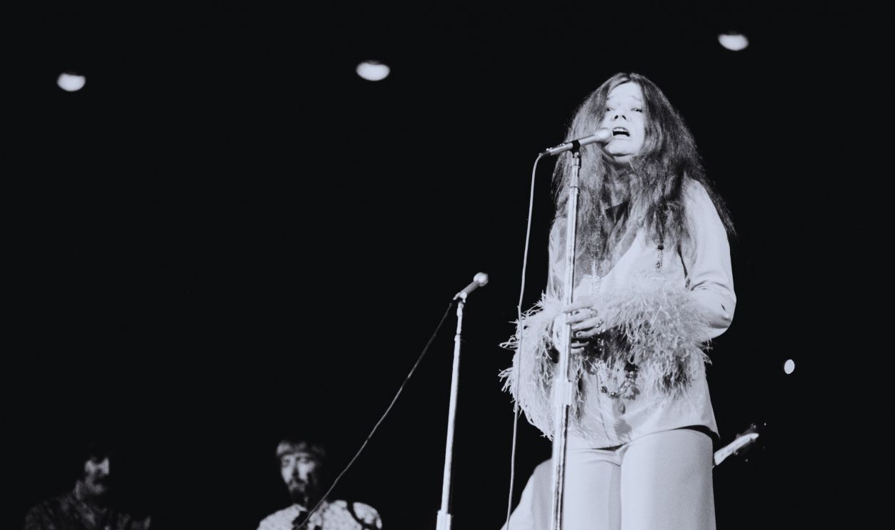 Gettyimages - 1139659540, Janis Joplin American blues and soul singer Janis Joplin performs with the Kozmic Blues Band at the Stax Records Christmas concert at the Mid-South Coliseum in Memphis, Tennessee, 20th December 1968. 