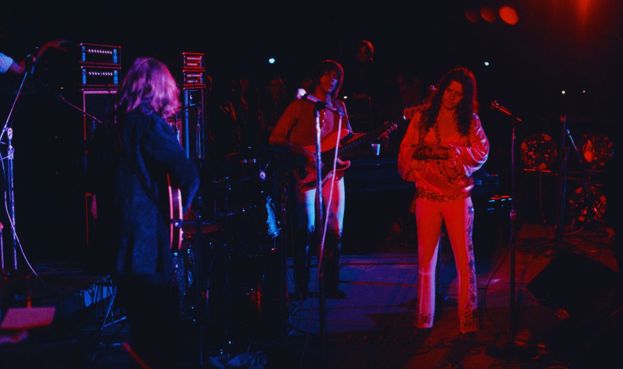 Gettyimages - 2227410256, Janis Joplin Festival Express Tour American singer-songwriter Janis Joplin performing with the Full Tilt Boogie Band on the Festival Express tour, Canada, 1970. The guitarist at left is John Till (back to camera) and the bass player is Brad Campbell.